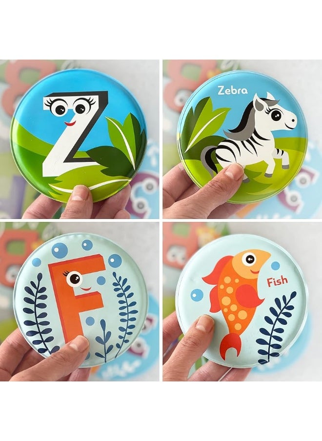 BabyBibi Floating Animals & Alphabet Flash Cards for Bathtub - Preschool Learning Toddler Flash Cards - Educational Bath Toys for 18 Months+ (Set of 26)  - Image 3