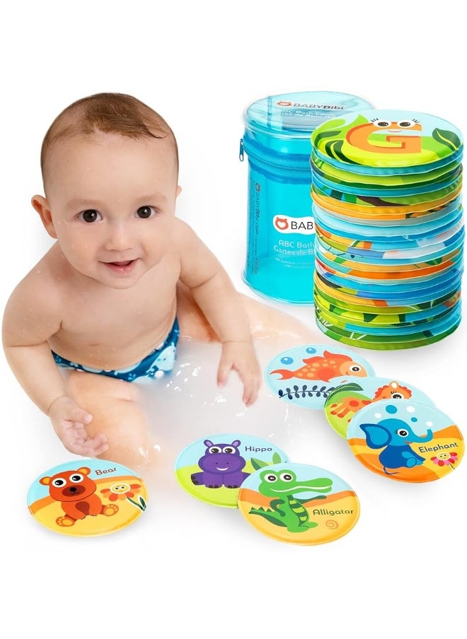 BabyBibi Floating Animals & Alphabet Flash Cards for Bathtub - Preschool Learning Toddler Flash Cards - Educational Bath Toys for 18 Months+ (Set of 26)  - Image 4