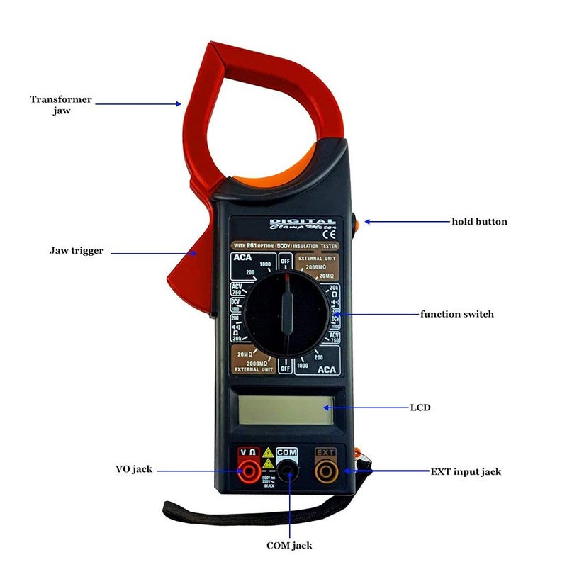 DIY Crafts DIY DIYC11596 Crafts DT266 Ac Dc Digital Clamp Multimeter Auto Ranging Amp Current Voltage Measurement Device Ammeter Tong Tester Industrial Scientific Dno 18 Pack of 2 Pcs DIY Crafts  - Image 3