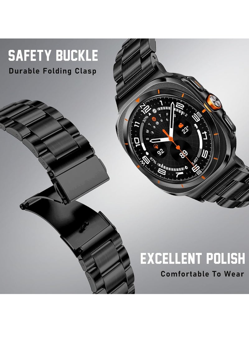 ELTRAZONE Premium Stainless Steel Band for Galaxy Watch Ultra 47mm (2024) - Stylish Metal Strap for Men and Women - Image 5