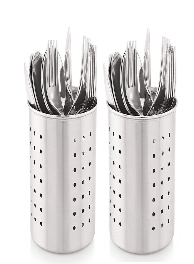 Nabhya Combo of 2pc Stainless Steel Empty Cutlery Holder Case-Size-Small