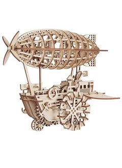 Robotime ROKR Air Vehicle Mechanical Airship 3D Wooden Puzzle LK702,3D Wooden Puzzles for Adults/Teens, Creative Home Decor, Unique Gift for Craft Hobby Adults/Teens  - Image 1
