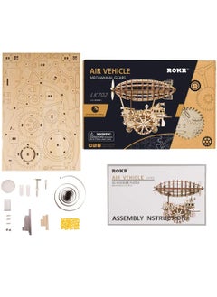 Robotime ROKR Air Vehicle Mechanical Airship 3D Wooden Puzzle LK702,3D Wooden Puzzles for Adults/Teens, Creative Home Decor, Unique Gift for Craft Hobby Adults/Teens  - Image 5