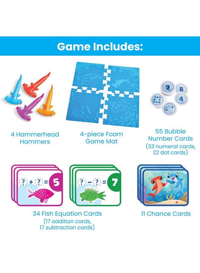 hand2mind hand2mind Hammerhead Number Hunt! Math Game, Addition and Subtraction Games, Educational Board Games, Fun Games for Family Game Night, Kindergarten Learning Games for Kids Ages 5-7, Kids Learning Toys - Image 2