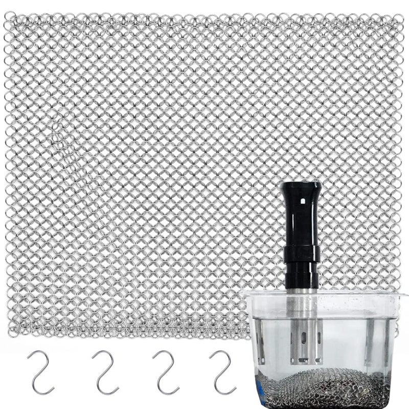 أوزان سوس فيد 1 رطل من الفولاذ المقاوم للصدأ 316 لطبخ سوس فيد، شبكة وزن غاطس قابلة لإعادة الاستخدام مع 4 خطافات S