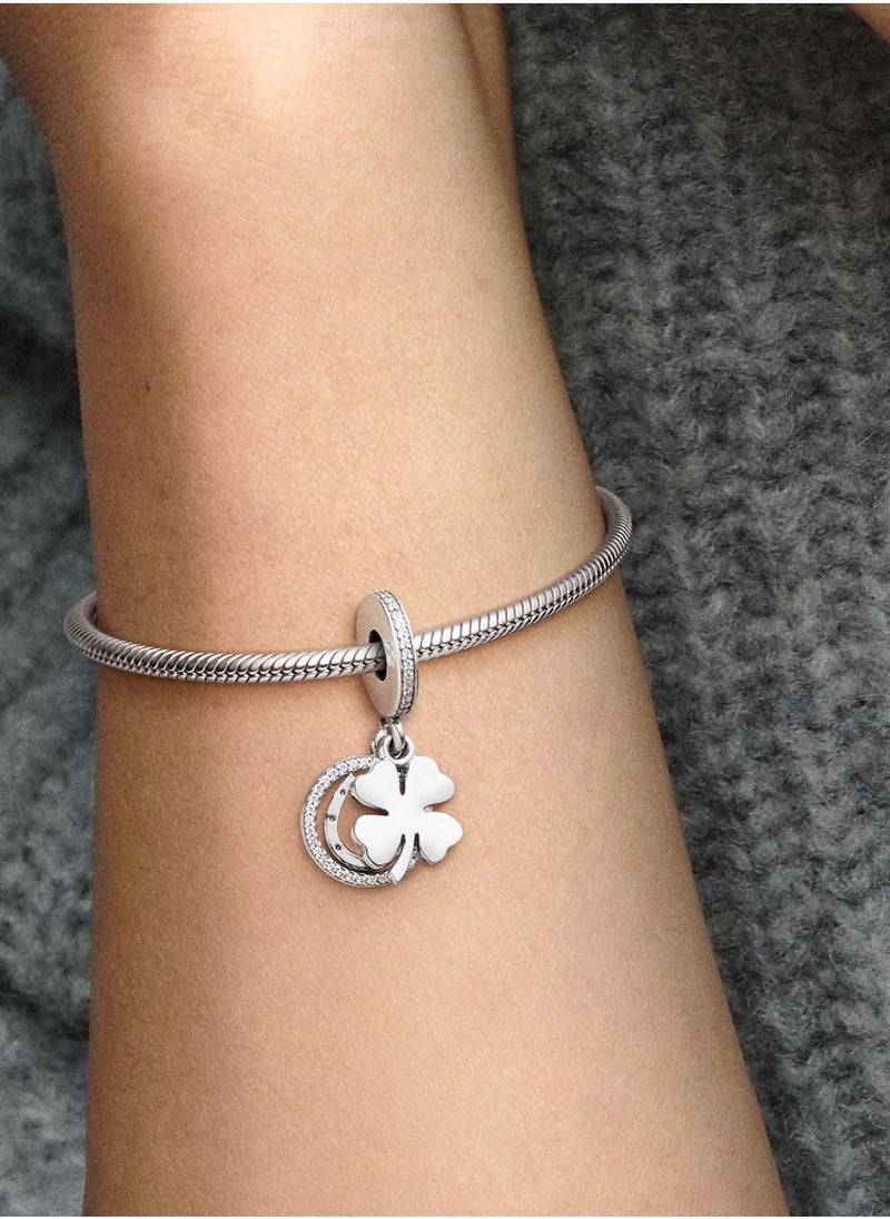 PANDORA Lucky Four-Leaf Clover Dangle Charm  - Image 4