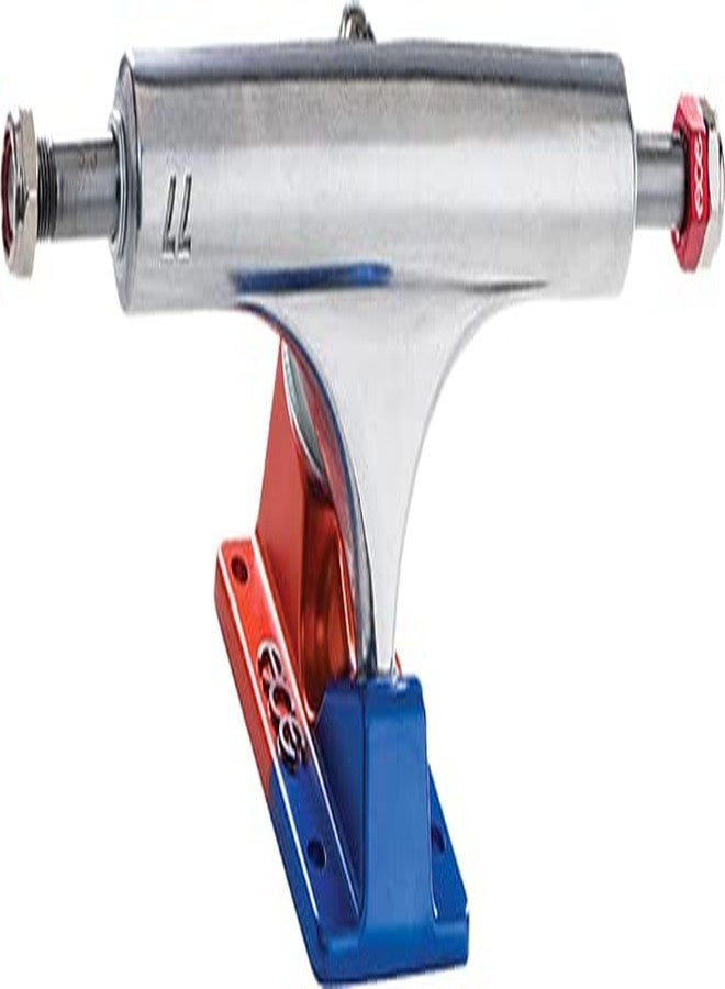 شاحنات التزلج Ace Trucks MFG Ace Skateboard Trucks AF1 المؤكسدة باللون الأزرق/البرتقالي/المصقولة 77 (9.5 بوصة) زوج، أزرق/برتقالي/فضي