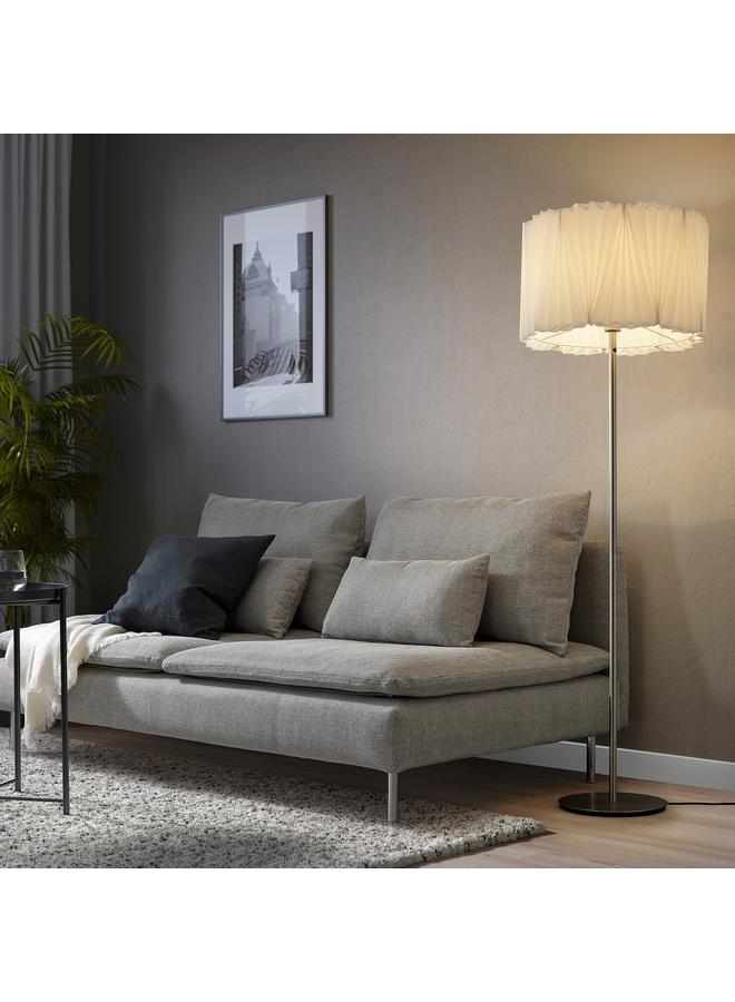 Zaboon Lamp Shade, Pleated White, 42 Cm - Image 3