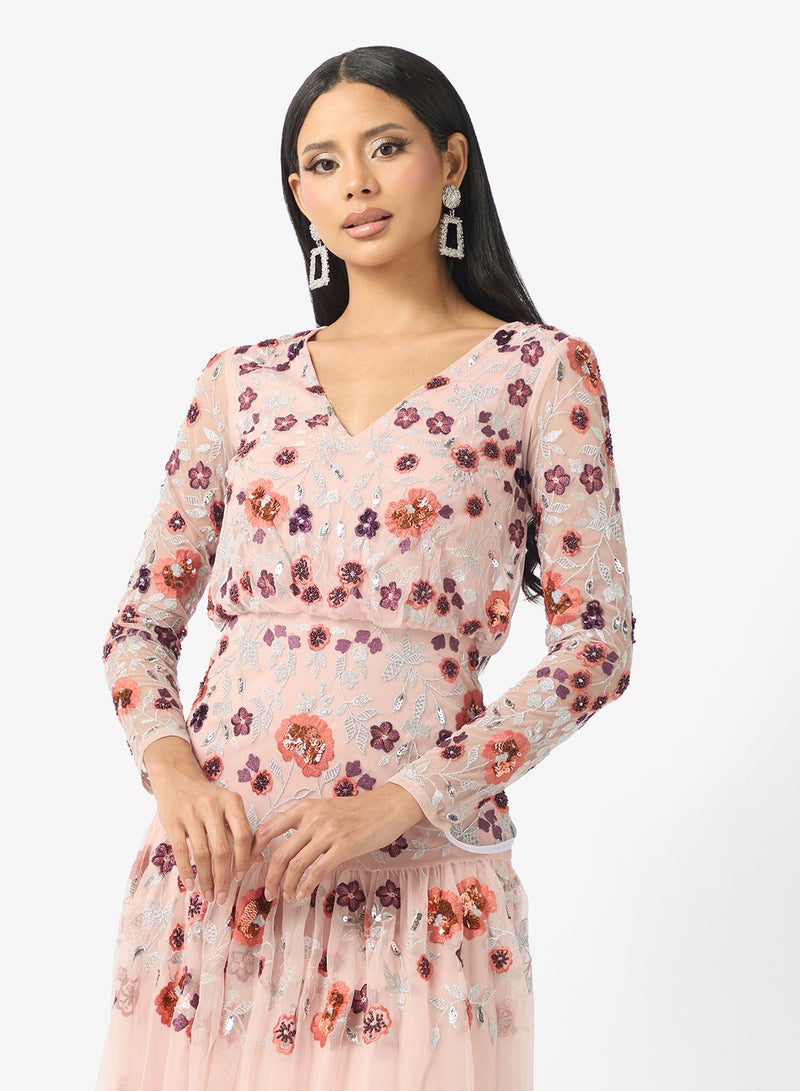 Frock and Frill Embellished Frill Detailed Midi Dress - Image 3