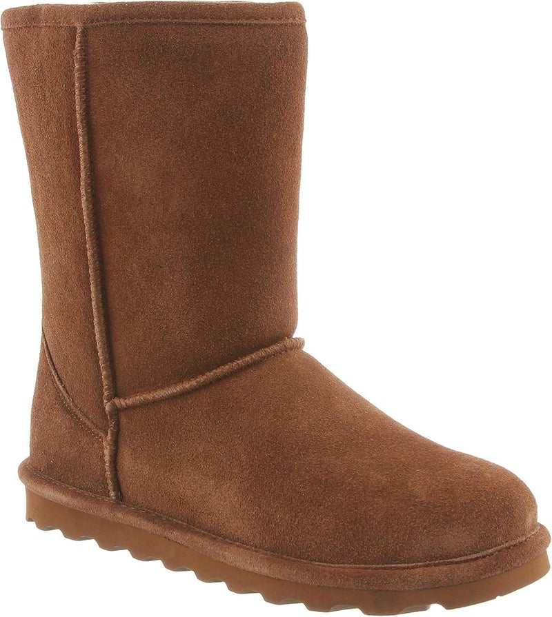 BEARPAW Women's Elle Short Slip On Boots in Brown Hickory - Image 2