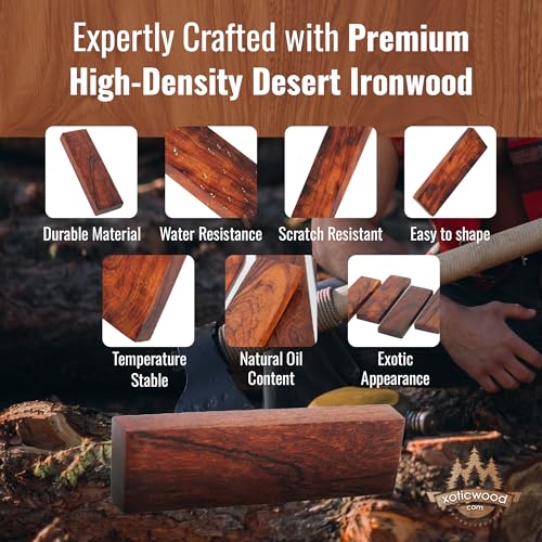 IECAP LLC Pack of 5 Ironwood Pen Blanks – Exotic Wood Blanks for Pen Turning and Woodturning – Pen Blank Turning Supplies DIY Crafts – Size 6 1/4 x 7/8 x 7/8 inches - Image 5