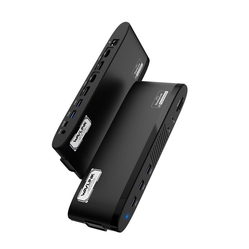 WAVLINK محطة إرساء WAVLINK DisplayLink، شاشة مزدوجة لجهاز Mac M1/M2/M3/M4 و Windows، 14 في 1 مع 100 واط 2 DP/2 HDMI 4K، SD/TF، 5 منافذ USB، إيثرنت، صوت - Image 1