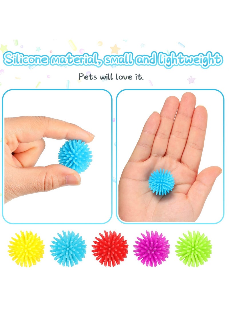KASTWAVE 25 Pack Spiky Stress Mini Balls Toy Soft Fidget Sensory Balls Toy Multi Color Mini Balls Spiky Hedge Balls for Teens and Adults Birthday Party Favors(1.18 Inches) - Image 2