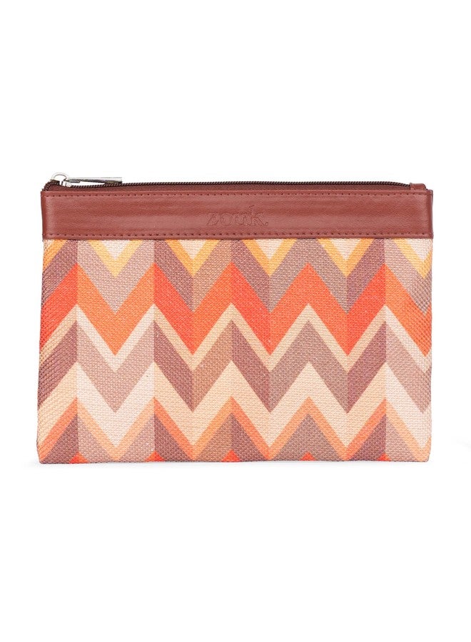 ZOUK Classic Utility Pouch | Travel Organizer Pouch | Multipurpose Makeup Pouch Bag for Daily Use & Travel |Aesthetic & Water-Resistant | Tidal Wave - Image 1