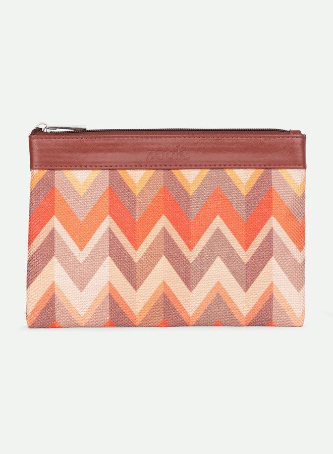 ZOUK Classic Utility Pouch | Travel Organizer Pouch | Multipurpose Makeup Pouch Bag for Daily Use & Travel |Aesthetic & Water-Resistant | Tidal Wave - Image 3