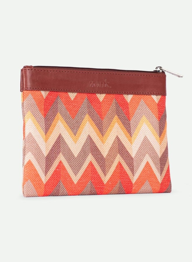 ZOUK Classic Utility Pouch | Travel Organizer Pouch | Multipurpose Makeup Pouch Bag for Daily Use & Travel |Aesthetic & Water-Resistant | Tidal Wave - Image 2