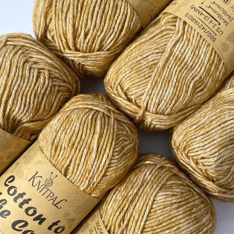 Cotton to The Core Cotton Yarn for Crocheting 6 Skeins 852Yds300G Free Patterns  Soft Baby Yarn for Knitting  3 DK Light Worsted Weight  Camel Brown