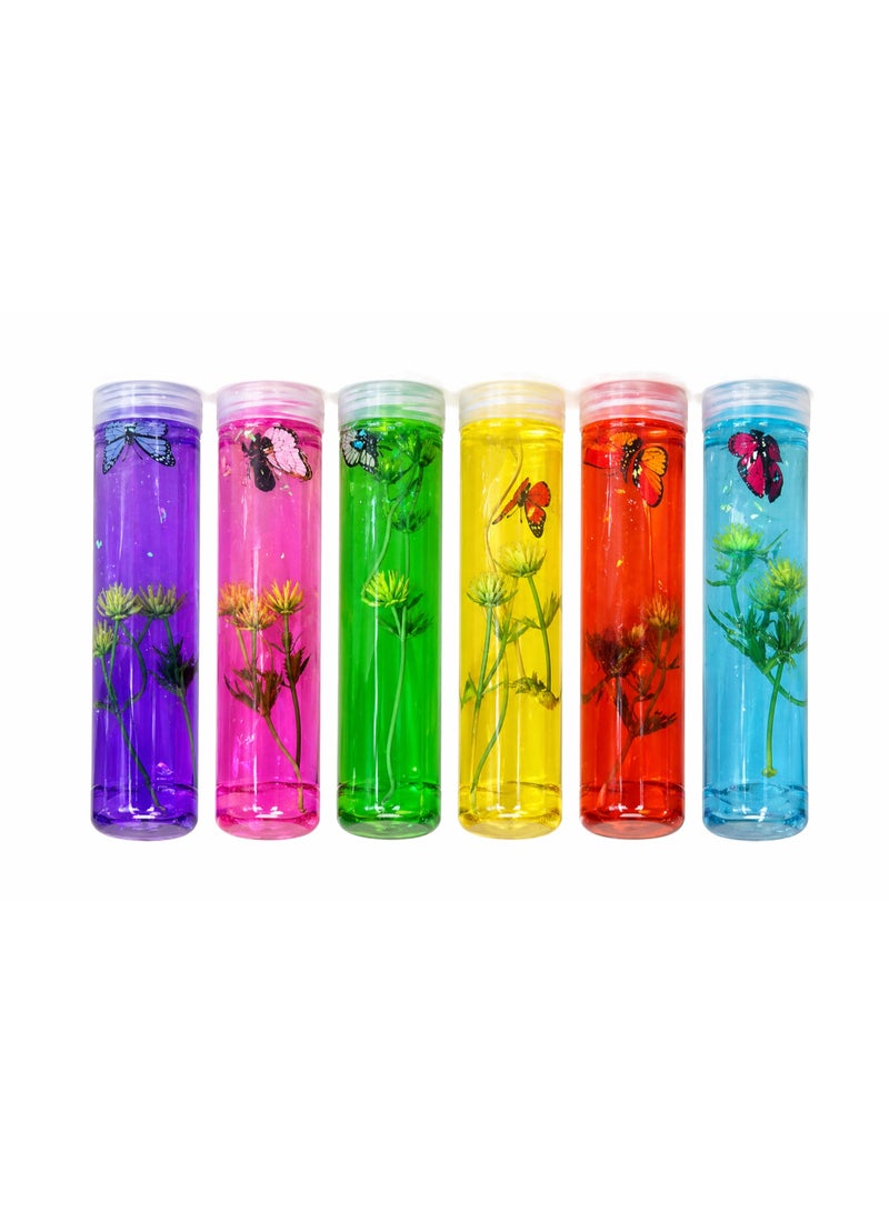 STORE 7 Colorful Glitter Clear Slime for Kids – Non-Stick, Stretchy Play Dough (Slime Clay/Slime Dough/Crystal Slime/Jelly Slime) with Butterfly and Flowers – Starry Slime for Sensory Play and Creative Development – ​​6 Pieces - Image 5