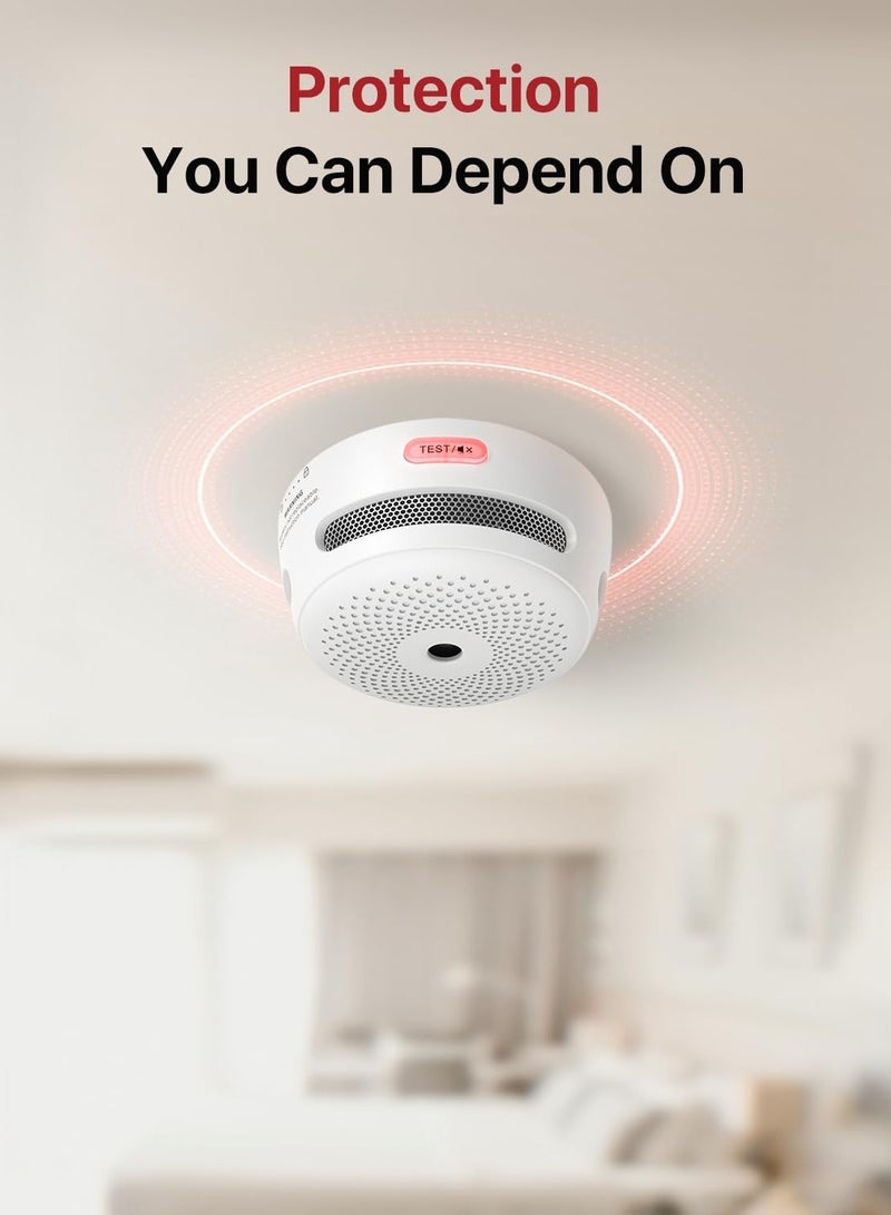 X-Sense Smoke Alarm, 10-Year Battery Fire Alarm Smoke Detector with LED Indicator & Silence Button, XS01 - Image 5
