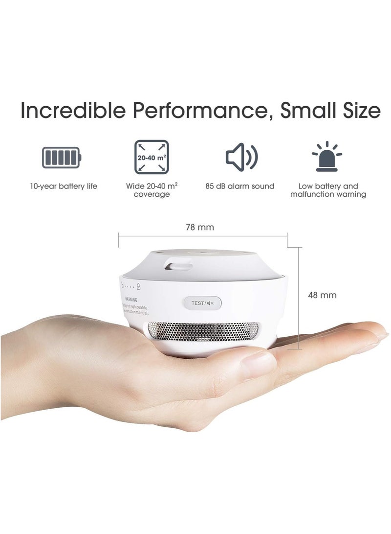 X-Sense Smoke Alarm, 10-Year Battery Fire Alarm Smoke Detector with LED Indicator & Silence Button, XS01 - Image 2