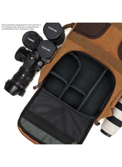 Generic DSLR Camera Bag Multifunctional Velcro Photography Digital Camera Bag Accessories Free DIY Partition Cover-Color:Orange 4  - Image 3