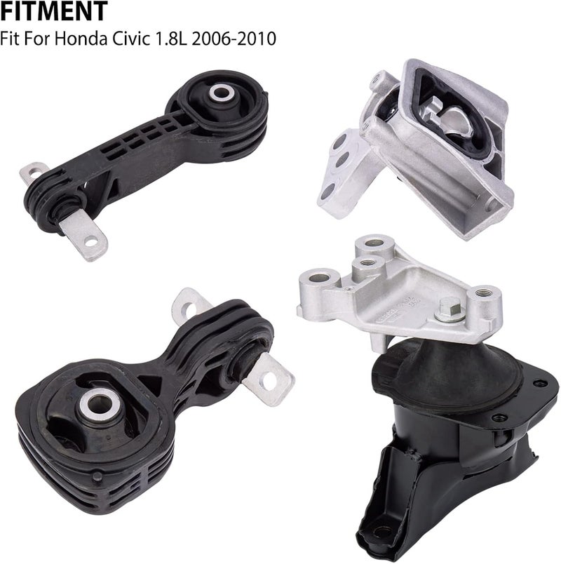 YOUYIEN Engine and Transmission Mount Set for Honda Civic 2006-2010 - Image 2