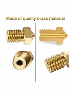 Y&D Printer Nozzle AE 25 PCS 3D, 0.2/0.4/0.6/0.8/1.0 mm Hardened Steel for ABS/PLA 3D Makerbot Creality CR-10 (Gold)  - Image 5