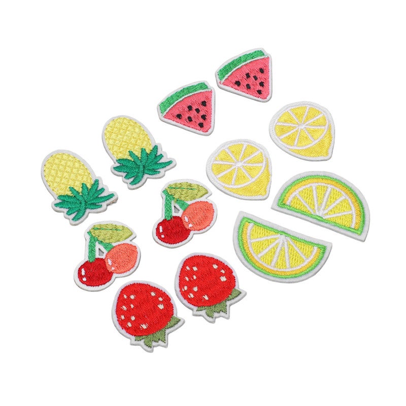 Iron On Patches 12pcs Fruit Theme Embroidered Patches - Dual Application Iron On Or Sew On Fabric Patches for DIY Clothing Accessories Kids And Teens - Image 5