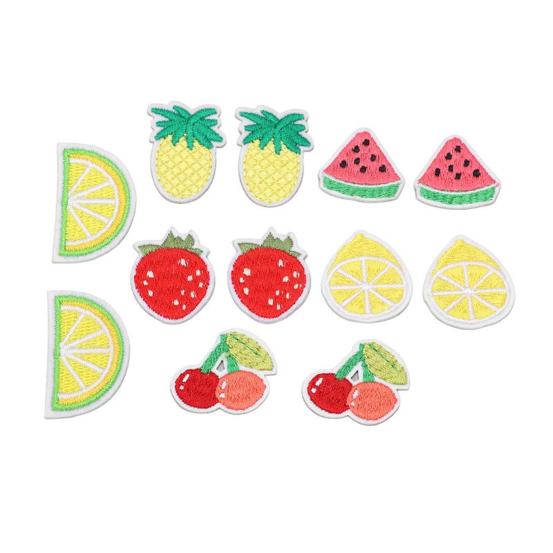 Iron On Patches 12pcs Fruit Theme Embroidered Patches - Dual Application Iron On Or Sew On Fabric Patches for DIY Clothing Accessories Kids And Teens - Image 4