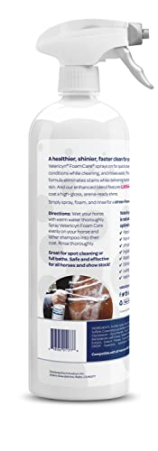Vetericyn FoamCare Horse Shampoo - Equine Instant Foam Sprayable Shampoo with Aloe to Promote Healthy Skin and Coat, Paraben Free, Cleans, Moisturizes, and Conditions Horse's Coat. 32 fl. oz. - Image 2