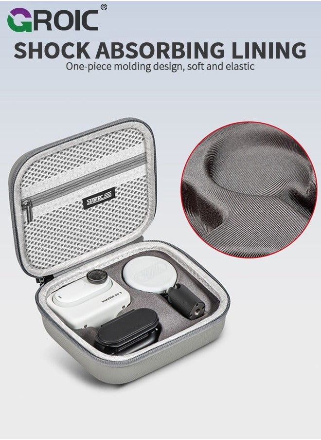 GROIC - Carrying Case for Insta360 GO 3 Action, Storage Bag Mini Protective Compatible Action Camera Accessories - Image 1