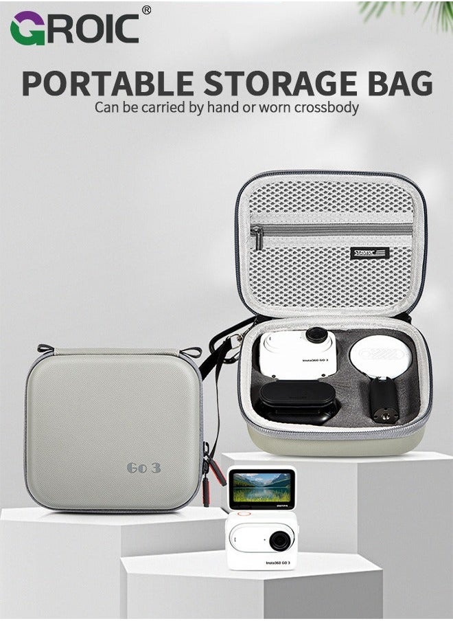 GROIC - Carrying Case for Insta360 GO 3 Action, Storage Bag Mini Protective Compatible Action Camera Accessories - Image 1