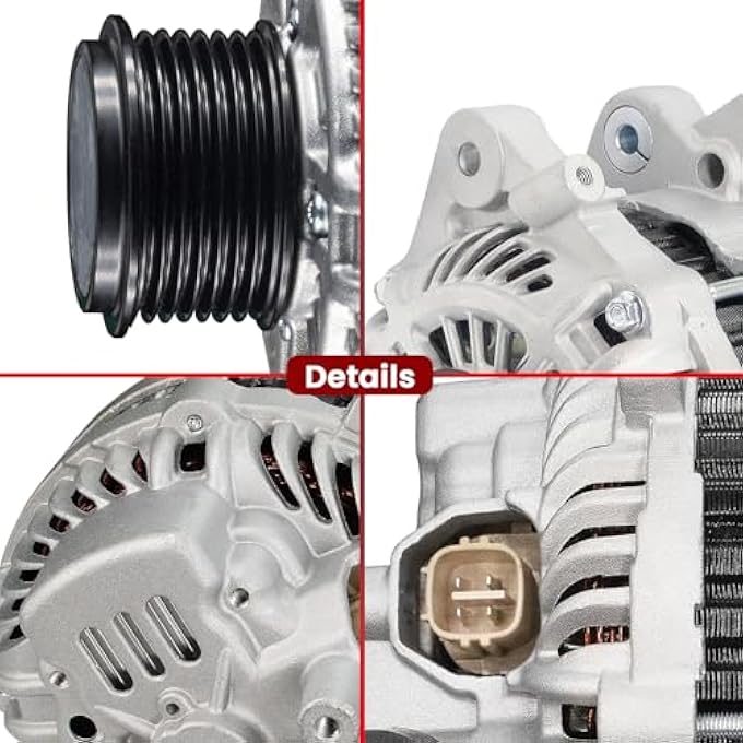 AOTPAT Alternator for:-Honda Civic LX 2006-2008 2009-2011, Civic EX 2006-2011, Civic GX 2006-2011, Civic DX 2006-2011, Civic EX-L LX-S 2009-2011, 1.8L L4, 12V 80Amp, OE# 31100-RNA-A01 11176N - Image 5