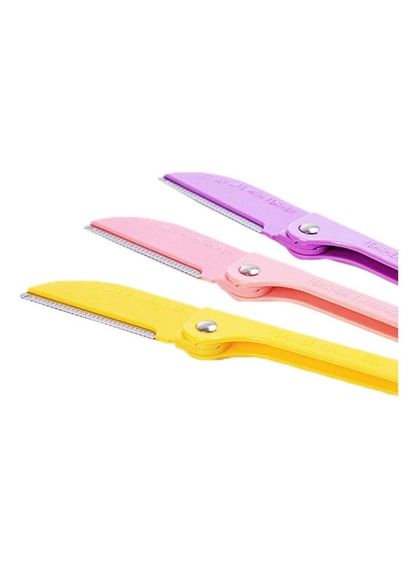 Feather-Flamingo Pack of 3 - Fetaher Flamingos Facial Stainless Steel Safe Razor  - Image 3