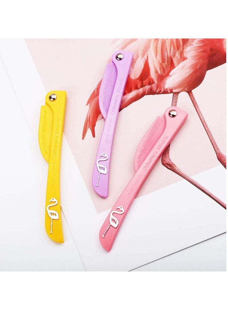 Feather-Flamingo Pack of 3 - Fetaher Flamingos Facial Stainless Steel Safe Razor  - Image 4