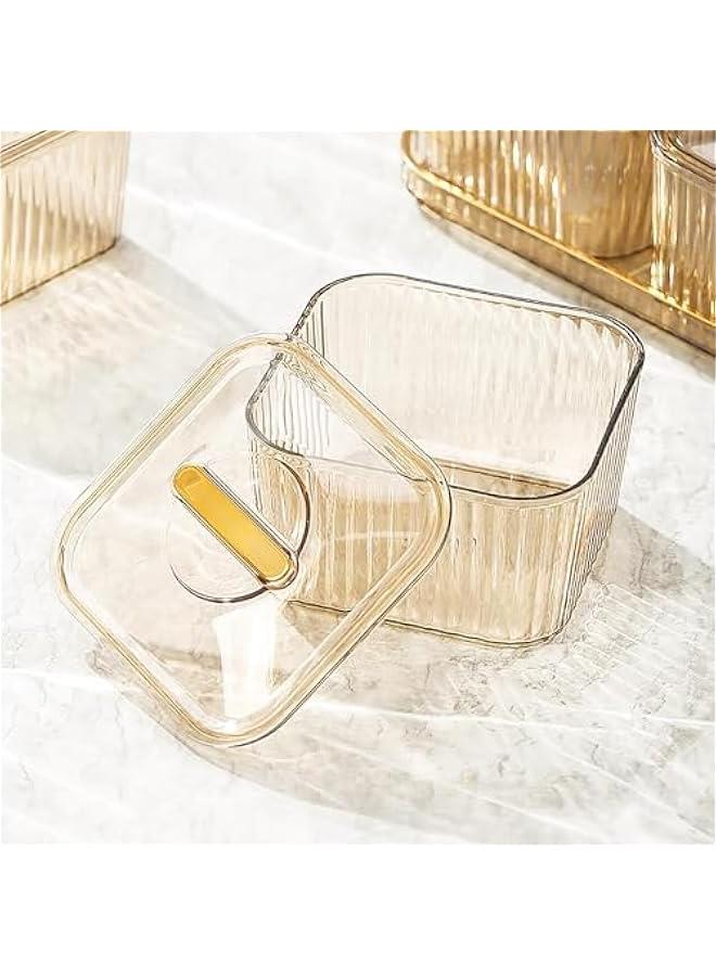 هوكور SupWolf Nut and Candy Serving Tray, Divided Snack Serving Bowls, Plastic Compartment Appetizer Food Display Dish Platter with Lid Tray and Handle for Fruit Dessert Nuts Snacks Candy Chip Dip - Image 4