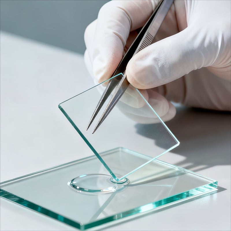 Microscope Cover Glass 18x18 Cover Slips High Definition Clear Visibility High Light Transmittance 200 Pieces - Image 2