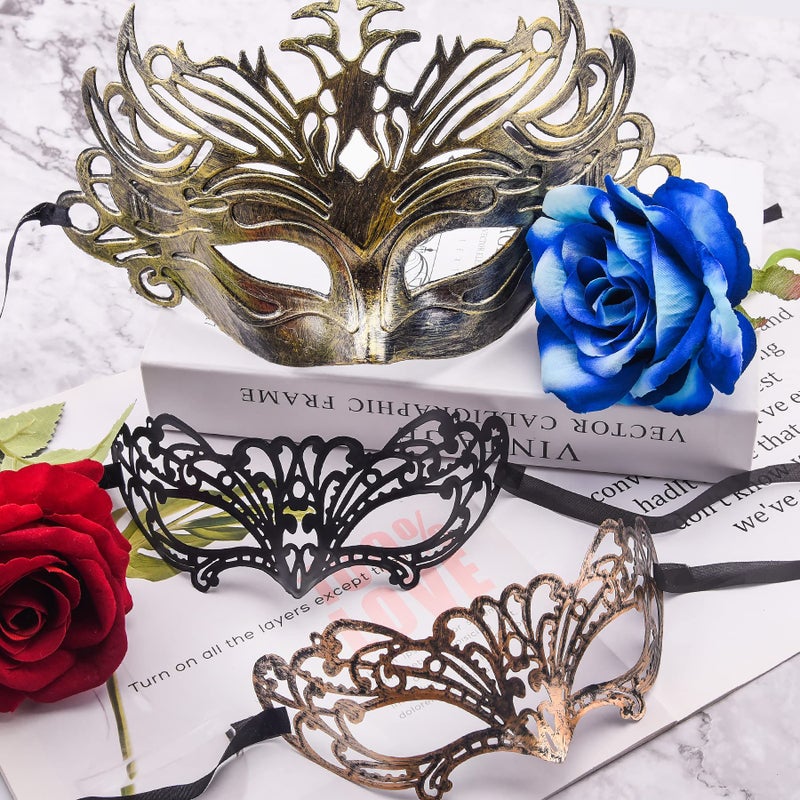 FEQO 32 Pieces Masquerade Masks Vintage Antique Venetian Masks Masquerade Party Mask - Image 4