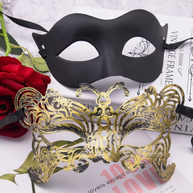 FEQO 32 Pieces Masquerade Masks Vintage Antique Venetian Masks Masquerade Party Mask - Image 3