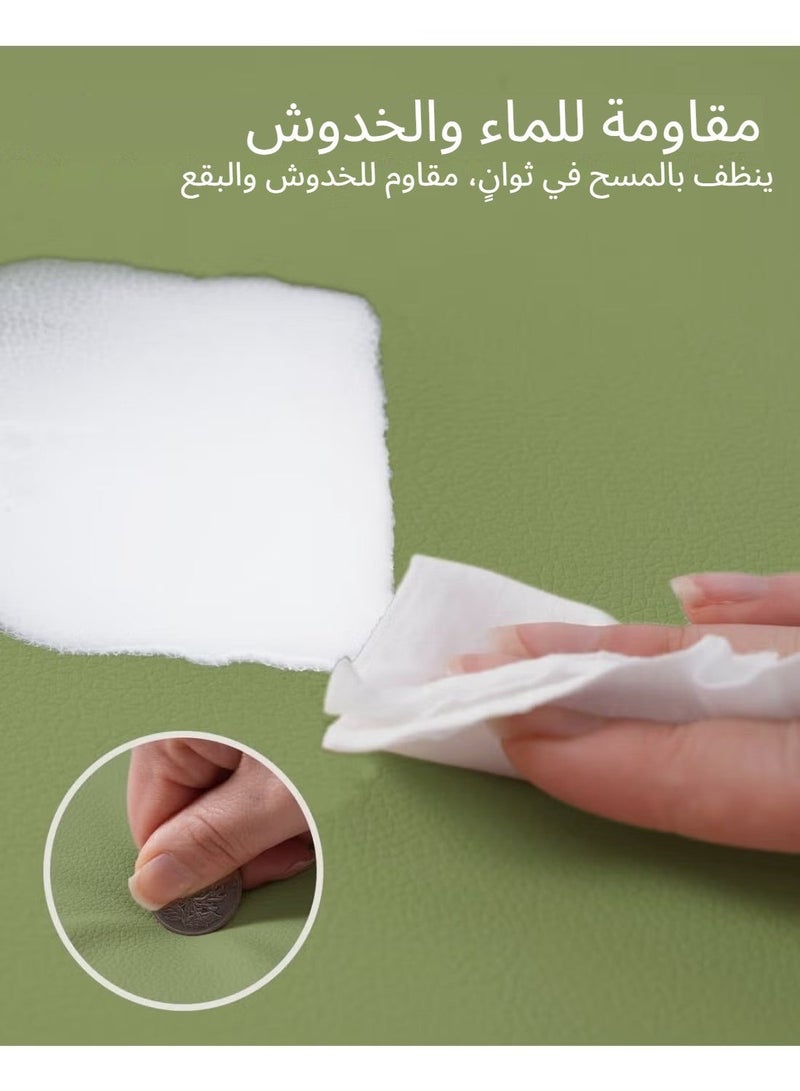 اكسيسن مفرش لعب كبير من الجلد للأطفال، سجادة ألعاب رياضية مقاومة للماء مقاس 48 بوصة × 48 بوصة، سجادة إسفنجية سميكة من الإسفنج لسرير اللعب، سجادة لعب عالية الكثافة مانعة للانزلاق للأطفال الصغار الرضع، سهلة التنظيف، مناسبة لغرفة المعيشة وغرفة النوم وغرفة الأنشطة (أخضر) - Image 4