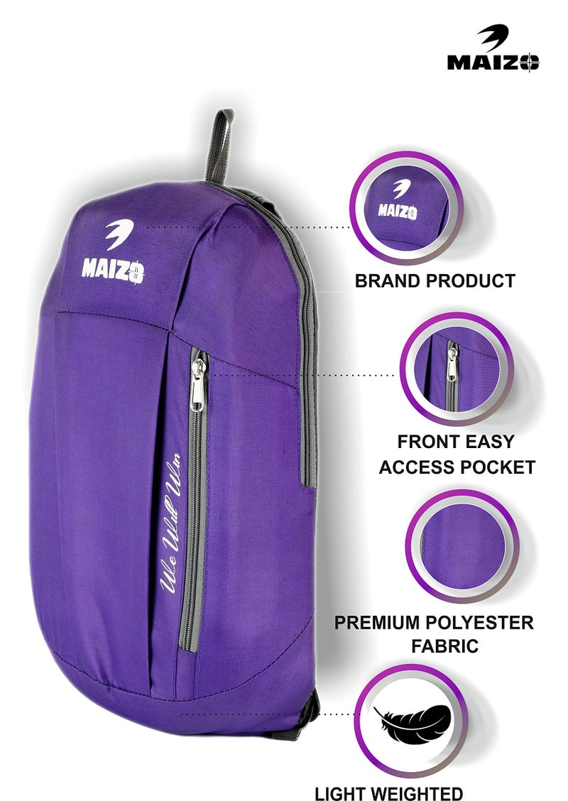 Maizo 10 Ltrs (7 Cms) Standard Backpack Bag (Purple), Small Size - Image 3
