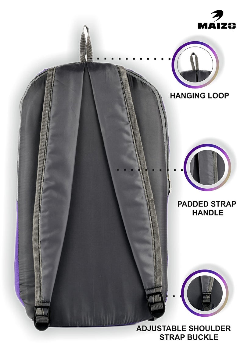 Maizo 10 Ltrs (7 Cms) Standard Backpack Bag (Purple), Small Size - Image 4