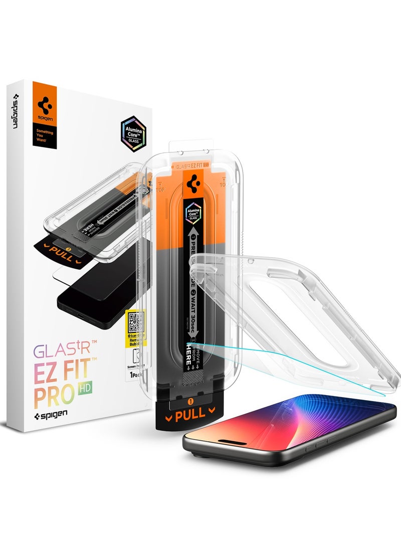 Spigen GLAStR EZ FIT HD Tempered Glass iPhone 17 PRO / 17 / 16 PRO Screen Protector - Case Friendly with Sensor Protection [1 PACK] - Image 1