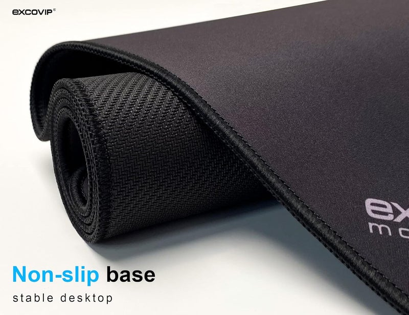 excovip Large Gaming Mouse Pad, Long Xxl Mousepad, Extended Cloth Mouse Pad/Desk Mat With Stitched Edges For Gamer, Office, Home, 35.4X11.8" Black - Image 5