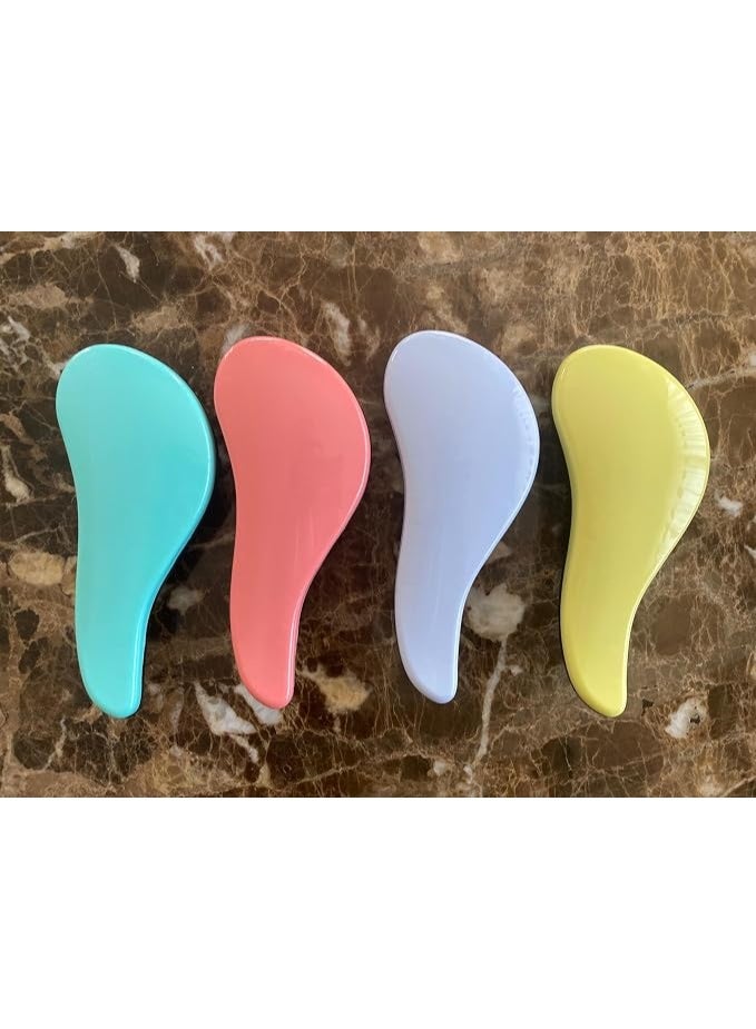 Hair detangling brush – gentle detangling without pulling or pain; multicolored, single piece. - Image 1