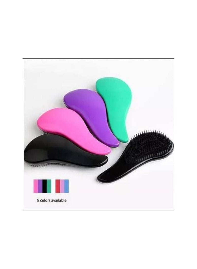 Hair detangling brush – gentle detangling without pulling or pain; multicolored, single piece. - Image 3