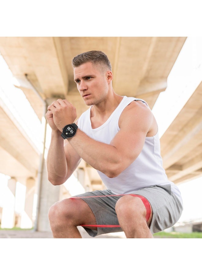 بورودو ساعة إسينشال بالس الذكية، شاشة ١.٣٨ بوصة، اتصال بلوتوث، تتبع الصحة، تحليل النوم، ساعة ذكية رياضية، ساعة ذكية مريحة وخفيفة الوزن - أسود - Image 2