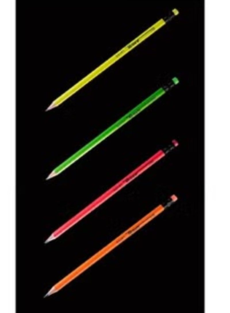 برافو مجموعة قلم رصاص برافو 24 قطعه - قلم فلورسنت 2HB - Image 4