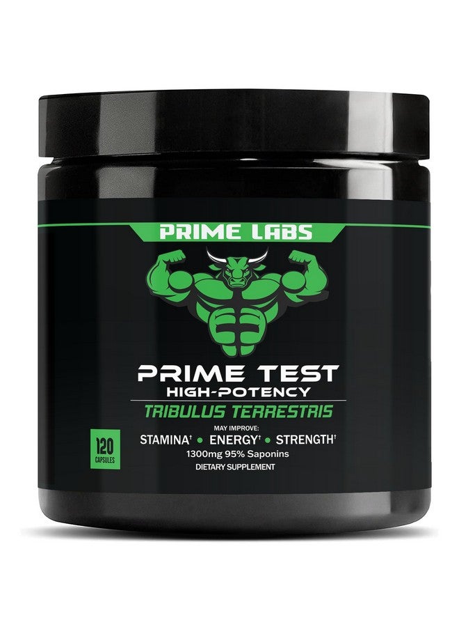PRIME LABS Prime Labs Tribulus Terrestris for Men 1300mg - Enhanced with 95% Saponins - Energy, Vitality, Strength - 120 Count - Image 1