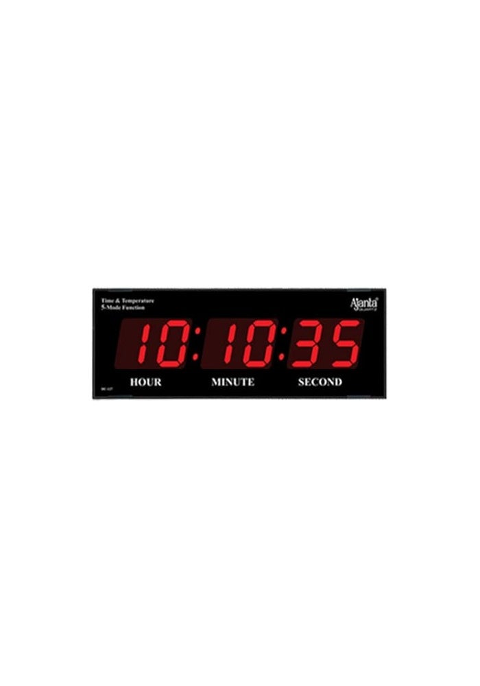 Ajanta Quartz Digital Wall Clock – Red LED Display, 36 x 14 cm | Stylish Plastic Frame | Accurate Quartz Timekeeping | Ideal for Home, Office, Kitchen & Living Room - Image 1